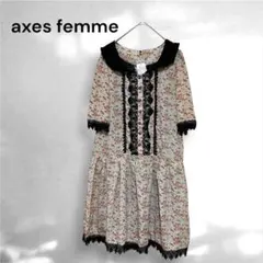 新品 axes femme 花柄ワンピース レースワンピース Mサイズ
