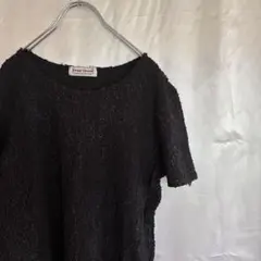 60s-70s ぽこぽこ Tシャツ カットソー Lサイズ相当 ブラックのサムネイル