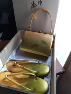 礼装★和装★ゴールドグリッター★草履とバッグセット