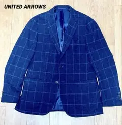 ユナイテッドアローズ テイラードジャケット ツイード素材 ネイビー チェック