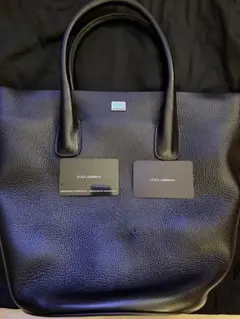 ほぼ未使用　極美品　DOLCE&GABBANA レザー トートバッグ ブラックのサムネイル