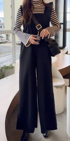 【美品】GRL ショルダーフリルバックリボンオールインワン（dh1241）