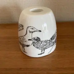 鳥のイラスト入り 陶器製