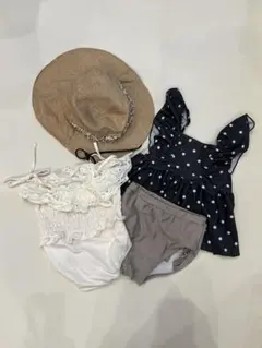 水着セット✳︎水玉120✳︎レース110✳︎帽子