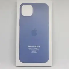 新品-純正互換品-iPhone15plus 　シリコンケース　ウインターブルー