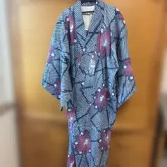 撫松庵 雲と鳥柄 浴衣 単品 - メルカリ