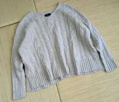 アーバンリサーチドアーズ/ハミルトン/ウール/アラン柄プルオーバー/グレー