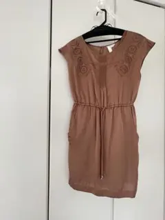 ノースリーブミニワンピース ベージュ