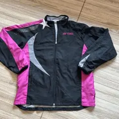 美品YONEX ウォームアップジャケット 黒/ピンクＯ