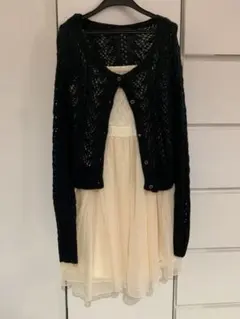 美品☆CECIL McBEE 膝上ワンピース&カーディガンセット
