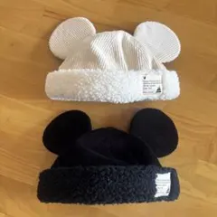 ディズニーミッキー帽子 コーデュロイボアキャップ58cm 2個セット