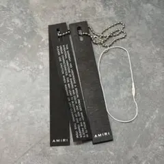 正規品】AMIRI タグ 3連タグ レザー 紙 ボールチェーン - メルカリ
