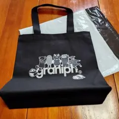 graniph キャラクター トートバッグ 黒