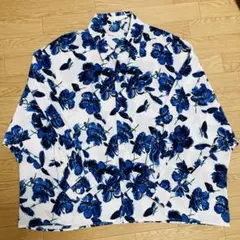 あ*す様 HARE ハレ ドルマンアートフラワーシャツ　長袖シャツ　花柄　薄手