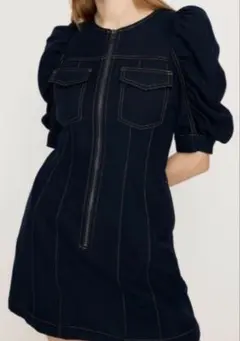 SLY BICOLOR STITCH S/OP バイカラー ステッチ ワンピース