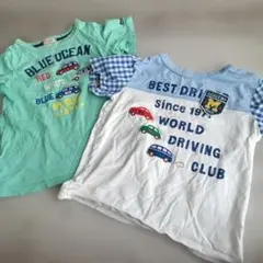 ミキハウス Tシャツ 2枚セット 車　くるまのサムネイル