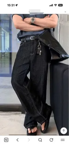 男士亞麻直筒褲