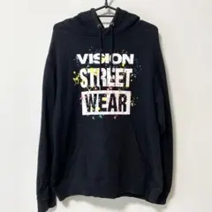 VISION STREET WEAR ヴィジョン ペイントロゴ パーカー L