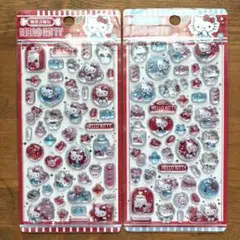 シール　ハローキティ　サンリオ　海外限定　２枚セット　3Dシール ドロップ