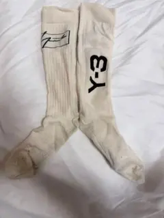 Y-3 ホワイト ストライプ ソックス