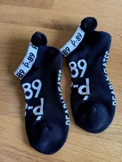 新品未使用　パーリーゲイツ　ブラックポンポン付きゴルフソックス