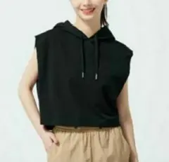 新品　GU　ミニ裏毛パーカ　Ｌ