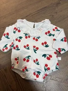 さくらんぼ柄　ロンパース　66cm