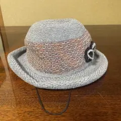 バケットハット グレーとオレンジ