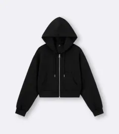 GU パフスウェットフルジップパーカ　XL 黒