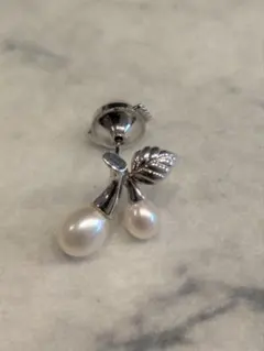 MIKIMOTO ミキモト　パール　ピンブローチ　チェリーのサムネイル