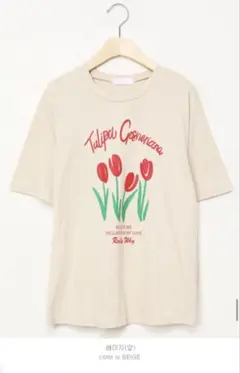 DHOLIC Looloos チューリッププリントTシャツ ベージュ　韓国