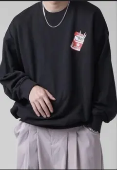 SPINNS スウェット トレーナー バックプリント タバコ柄 メンズ