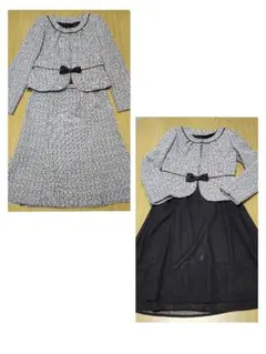 卒業式 入学式 フォーマル セレモニースーツ ワンピーススーツ 3点セット 7号