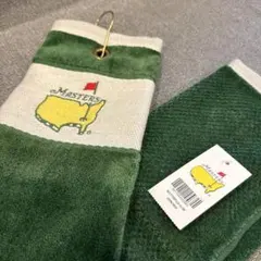 現地購入品★マスターズ　MASTERS ゴルフタオル フック付き 緑/白のサムネイル