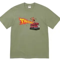Supreme x Thrasher Back Tail Tee Olive