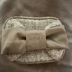 スナイデルホーム　ツイード　リボンポーチ