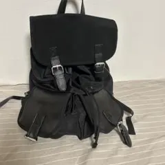 黒 ナイロン 合成皮革 バックパック⭐︎状態良
