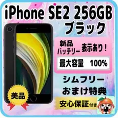 335美品【電池新品　100％表示】iPhone SE2 256GB ブラック