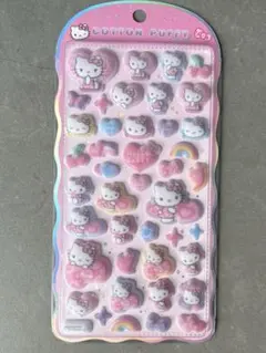 【まとめ買い割引あり】　コットンパフィーシール　サンリオ　キティ