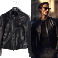 EMMETI アッカ ブラック レザー ライダースジャケット　値下可 EMMETI - H UOMO (アッカ) / EMMETI / Yoshimasa Hoshiba