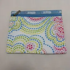 LeSportsac レスポートサック ポーチ ハート柄 花柄 水色