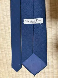 Christian Dior ネイビー ドット柄 ネクタイ