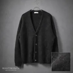 【美品】BEAUTY&YOUTH モヘヤ混 ニットカーディガン L