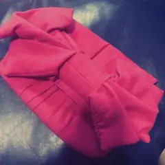 ビッグリボン　ピンク　ポーチ