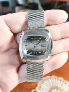 SEIKO セイコー オートマチック スクエア TVスクリーン グレー