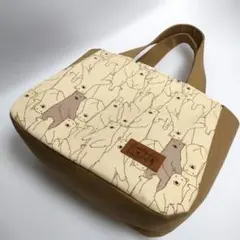 前ポケット付きトートバック　ハンドメイド