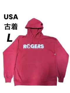 Hanes Rogers パーカー 赤Lサイズ