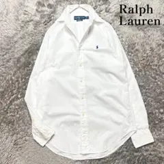 ラルフローレン　メンズ　ロングスリーブシャツ　大きめM相当　ホワイト　ポニー
