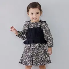 プティマイン　ワンピース　花柄ワンピースビスチェセット