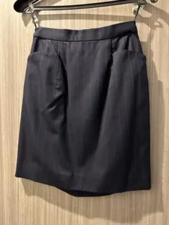 DGRACE 中古ネイビー ストライプ タイトスカート Sのサムネイル
